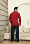 Men's 100% Cotton Pajama Set-Robe and 3 Buttons-12489 - 4