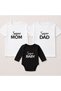 Mom Dad Baby Printed Family Party Mother Father Baby Family T-Shirt Bodysuit Combination