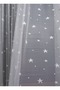 Star Patterned Children's Room Tulle Curtain |   Off-White |   1X3 Dense Pleat |   Baby and Children's Room Curtain - 3