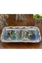 6-Piece Footed Presentation Tray & Baton Cake & Pastry Serving Steel Tray Cast Full Silver 32 cm - 3