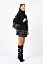 Women's Plaid Premium Knee High Socks - Brown-Purple - 7
