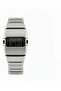 Men’s Retro Digital Watch - Silver Stainless Steel Cyberpunk LED Shutter Watch - 4
