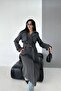 Premium Relaxed Fit Women's Cashmere Coat with Anthricite Belt Lining - 3
