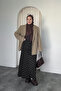 Women's Winter Plaid Skirt Brown Khaki - 9