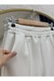 Zayna Wide Leg Striped Scuba Diving Pants-Mt3555 White - 5