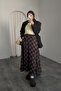 Women's Chiffon Lined Plaid Skirt Brown - 5