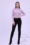 Women's Sweater - Turtleneck Knitwear High-Necked Women's Sweater 630 Lilac - 2