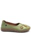 Itron Genuine Leather Orthopedic Women's Casual Shoes Green - 2