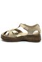 Çapra Genuine Leather Comfort Orthopedic Women's Sandals Beige - 3
