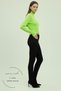 Women's sweater - turtleneck knitwear women's sweater 630 neon green - 4