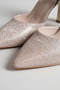 Éclat de Nuit Ankle-Tie Glittery Gold Evening Shoes - 4