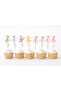 Macaron Colors Ballerina Toothpick Cupcake Toppers - 2