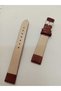 14 mm Compatible Watch Band - Bordo Color Plain Patternless Model, Silver Color Buckle - 3