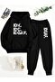Unisex Ny Printed Hooded Sweatshirt Tracksuit Set