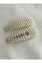2-Piece Large Pearl Grain Triangle Snap Side Buckle