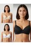 3-Pack Solid Color Plus Size Underwire Unlined Bra