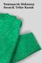 Women's sweater - v-neck knit women's sweater 330 emerald green - 6