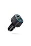 شاحن سيارة PD بقوة 60 واط مزود بمنفذ USB-C ومنفذ USB-A - أسود - 2