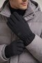 Men's Gloves Winter Fleece Lined Anti-Slip - Black Phone Touchscreen Compatible - 2