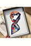 Horse Patterned Geometric Design Multi-Purpose Luxury Women's Tie Scarf - 2