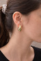 Çelik Küpe Damla Model Gold Renk - 3