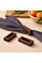 Rectangular (Set of 2) Beech Wood Napkin Rings – Natural Handmade Stylish Tableware Accessory - 3