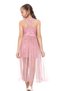 Girl's Waist-Tie Tulle Embroidery Stylish Pink Evening Dress Graduation Special Occasion Dress - 5
