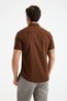 Short Sleeve Flam Linen 100% Cotton Slim Fit Men's Shirt - 6