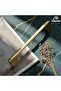 Marsel handle luxury country kitchen furniture cabinet drawer pull matte gold 160 mm
