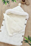 Baby Girl Boy Buttoned Cream Swaddle Blanket Newborn Gift Stl7153 - 5