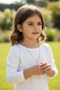 Y Necklace with Heart Detail and Bracelet Children's Set 316 L Steel Non-Tarnish Non-Allergenic - 2