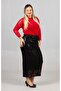 Black Sequin Long Pencil Skirt Lined Stylish Model - 2
