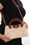 Women's Cream Plush Tote Mini Hand and Crossbody Bag - 3
