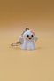 Knitted Patterned Ghost Keychain (Plastic)
