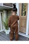 Girls' Circular Neck Sweatshirt and Loose-Leg Trackpants Set - 2