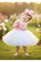 Girl's Pearl Strap Rose Dress - 2