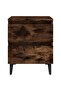 Bed Cabinet with Metal Legs Smoked Oak 40x35x50 cm - 4
