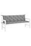 Garden Bench Cushion Grey 180x(50+50)x7cm Oxford Fabric - 2