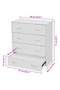 Sideboard with 4 Drawers 60x30.5x71 cm White - 3
