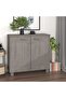 Sideboard HAMAR Light Grey 85x35x80 cm Solid Wood Pine