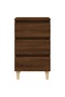 Bed Cabinet with Solid Wood Legs Brown Oak 40x35x69 cm - 4