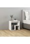 Bed Cabinets 2 pcs White 40x30x40 cm Engineered Wood - 5