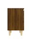 Bed Cabinet with Solid Wood Legs Brown Oak 40x30x50 cm - 5
