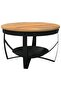 Coffee Table Ø68x43 cm Solid Acacia Wood - 6