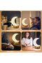 Crystal Ramadan Light, Moon Shape Night Light Touch LED Desk Lamp - 7