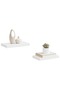Floating Wall Shelves 2 pcs White 40x23x3.8 cm MDF - 4