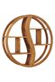 Yin Yang Wall Shelf 100x20x100 cm Solid Teak Wood