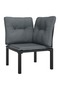 3 Piece Garden Lounge Set Black and Grey Poly Rattan - 2