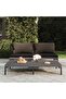 Garden Sofas 2pcs with Cushions Half Round Poly Rattan