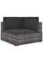 Sectional Corner Chair 1 pc with Cushions Poly Rattan Grey